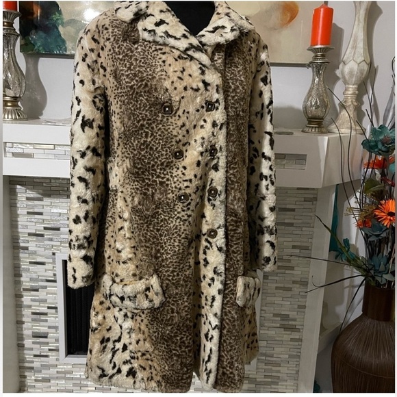 bobalink Jackets & Blazers - Vintage 60's Bobalink double breasted faux fur mob wife coat M